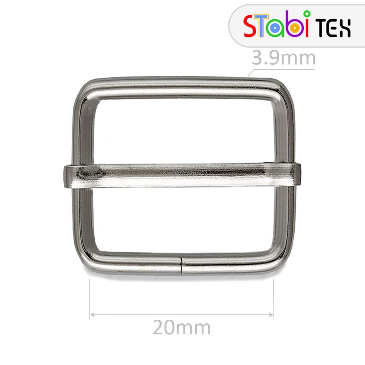 Пряжка пересувка 20мм х 20мм х 3,90мм Нікель