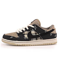 Мужские / женские кроссовки Nike SB Dunk Low x Travis Scott cactus jack, найк сб данк трэвис скотт кактус джек