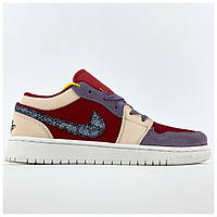 Женские кроссовки Nike Air Jordan 1 Retro Low "Canyon Rust", кожаные кроссовки найк аир джордан 1