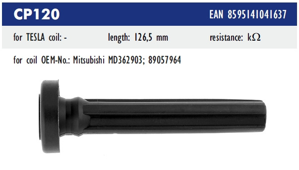 Наконечник котушки запалювання Tesla CP120 для MITSUBISHI Carisma Limousine 1.3 (09.'00 - 10.'04), Lancer VII 1.3 (09.'00 -, фото 1