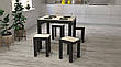 Кухонний стіл слайдер Крос 800 Evrodim, колір венге /Дуб шамоні світлий, фото 6