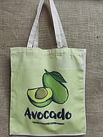 Эко сумка женская тканевая "Авокадо" 40*33 см