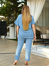 Базовий жіночий костюм, тканина "Жатка" 48, 50, 52, 54, 56, 58, 60, 62 розмір 48, фото 2