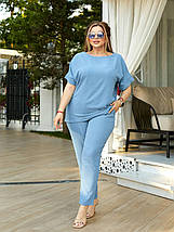 Базовий жіночий костюм, тканина "Жатка" 48, 50, 52, 54, 56, 58, 60, 62 розмір 48, фото 5