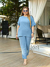 Базовий жіночий костюм, тканина "Жатка" 48, 50, 52, 54, 56, 58, 60, 62 розмір 48, фото 4