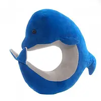 Мягкая игрушка подушка Дельфин «Сонька 6» Синий 38*40*13 см (00295-92) ТМ "Копица"