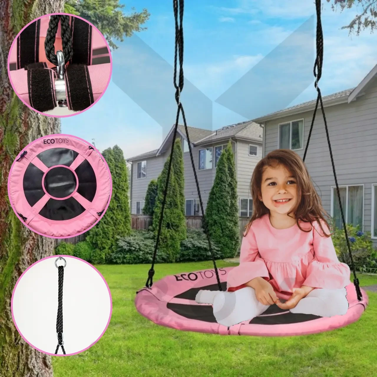 Садова гойдалка гніздо 100 см ECOTOYS, Гніздо лелеки