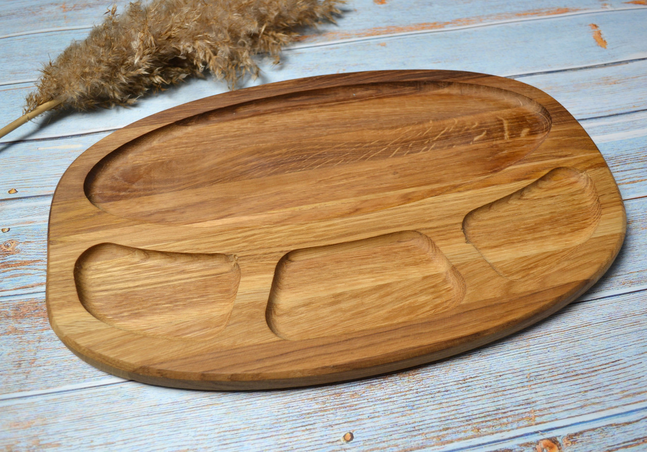 Дошка для подавання бляюд I Дошка дерев'яна для подавання в ресторані I Дошка із секціями для подавання