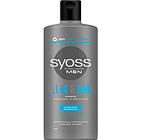Шампунь SYOSS Men Clean & Cool з Ментолом для нормального та жирного волосся 440 мл