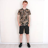 Костюм летний подростковый на мальчика футболка с шортами возраст от 6 до 10 лет разные цвета