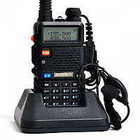 Рация Baofeng UV-5R до 5 км, 1800мАч + гарнитура / Портативная радиостанция для охоты и рыбалки