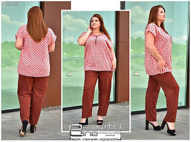 Літній жіночий костюм Блуза + штани Розмір 50-52/54-56/58-60\62-64