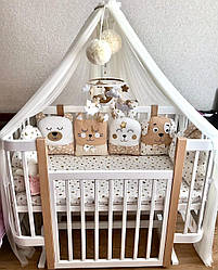 Дитяча крихітка МІЯ біла + натуральна з маятником