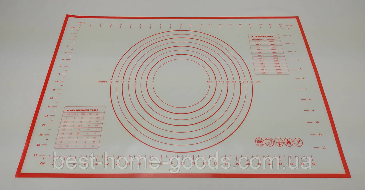Силиконовый коврик для раскатывания теста 60 см * 40 см - фото 2 - id-p1241014216