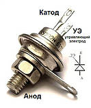 КУ202Д Тиристор штирьовий структури p-n-p-n (10а 100в), фото 3