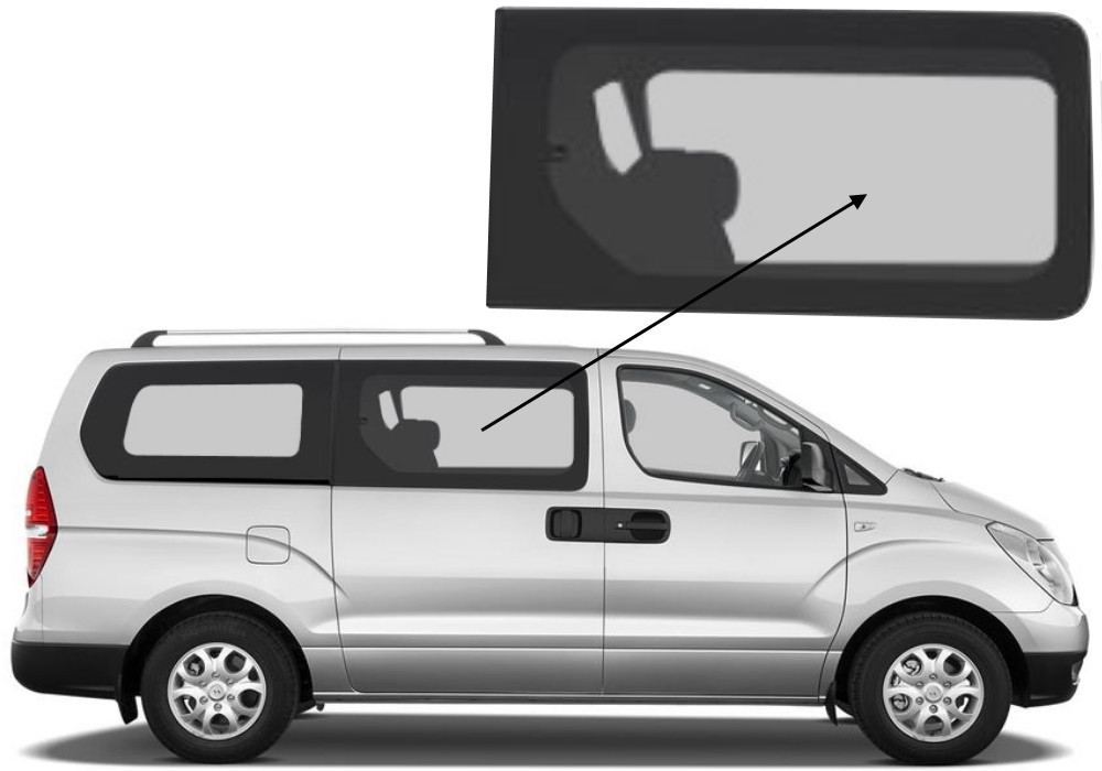 Бічне скло Hyundai H-1 2008-2020 салону переднє праве