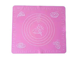 Серветка силіконова прямокутна для розкочування тіста Килимок кондитерський для випічки з розміткою 26*29 cm