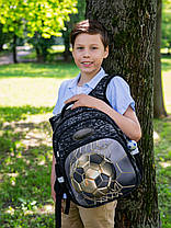 Рюкзак ортопедичний шкільний для хлопчика в 1-4 клас чорний з м'ячем Winner One SkyName R3-237 29x1938 см, фото 2