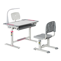 Дитяча парта-трансформер зі стільцем Cubby Lupin Pink с жесткой фиксацией