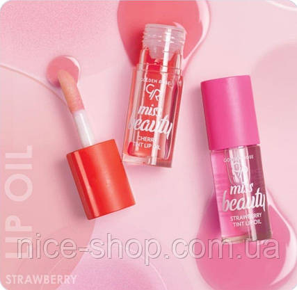 Масло-тінт для губ Golden Rose Miss Beauty Strawberry Tint Lip Oil, фото 4