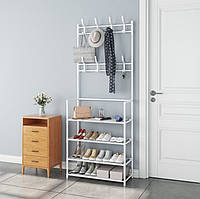 Универсальная напольная вешалка для одежды New simple floor clothes rack белая