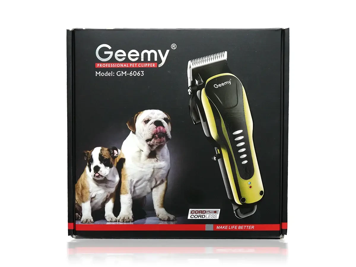 Машинка для стрижки тварин акумуляторна з насадками 5Вт Geemy GM-6063 40шт 7025, фото 1