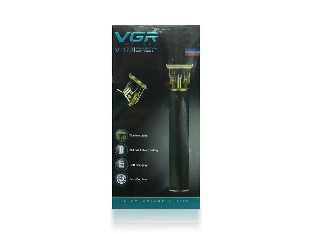 Машинка для стрижки волосся акумуляторна підзарядка від USB VGR V-179 40шт 7027
