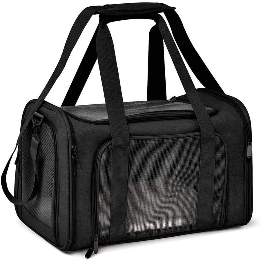 Сумка переноска для кошек и собак 42x28x28 см CosmoPet CP-47 Black - фото 1 - id-p1870550084