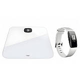 Підлогові ваги Fitbit Aria Air + смарт годинник Inspire HR Square White (SHiz14454), фото 4