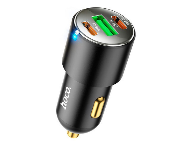 Зарядний пристрій автомобільний USB+2Type-C (Hoco) NZ6