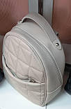 БЕЖ ТАУП - якісний фабричний стьоганий молодіжний рюкзак на блискавці (Луцьк, 773), фото 10