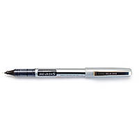 Ручка Zebra ролер, 0,5 мм., сріблястий корпус, чёрная, (DX 5 BK)
