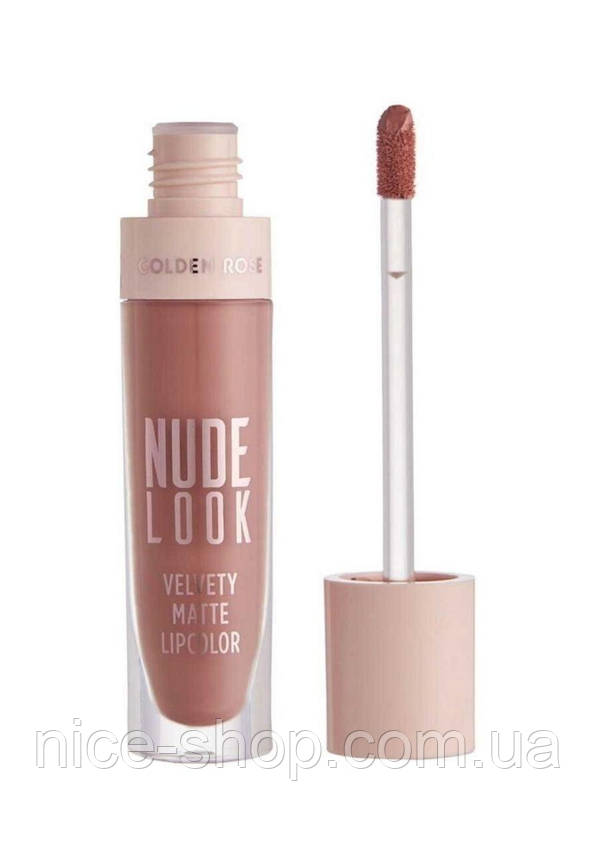 Матова помада GOLDEN ROSE NUDE LOOK Velvety Matte Lipcolor №02, фото 1