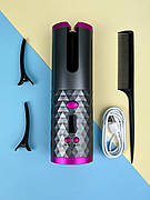 Бездротова портативна автоматична плойка для завивки волосся Hair Curler USB YX-801, чорна