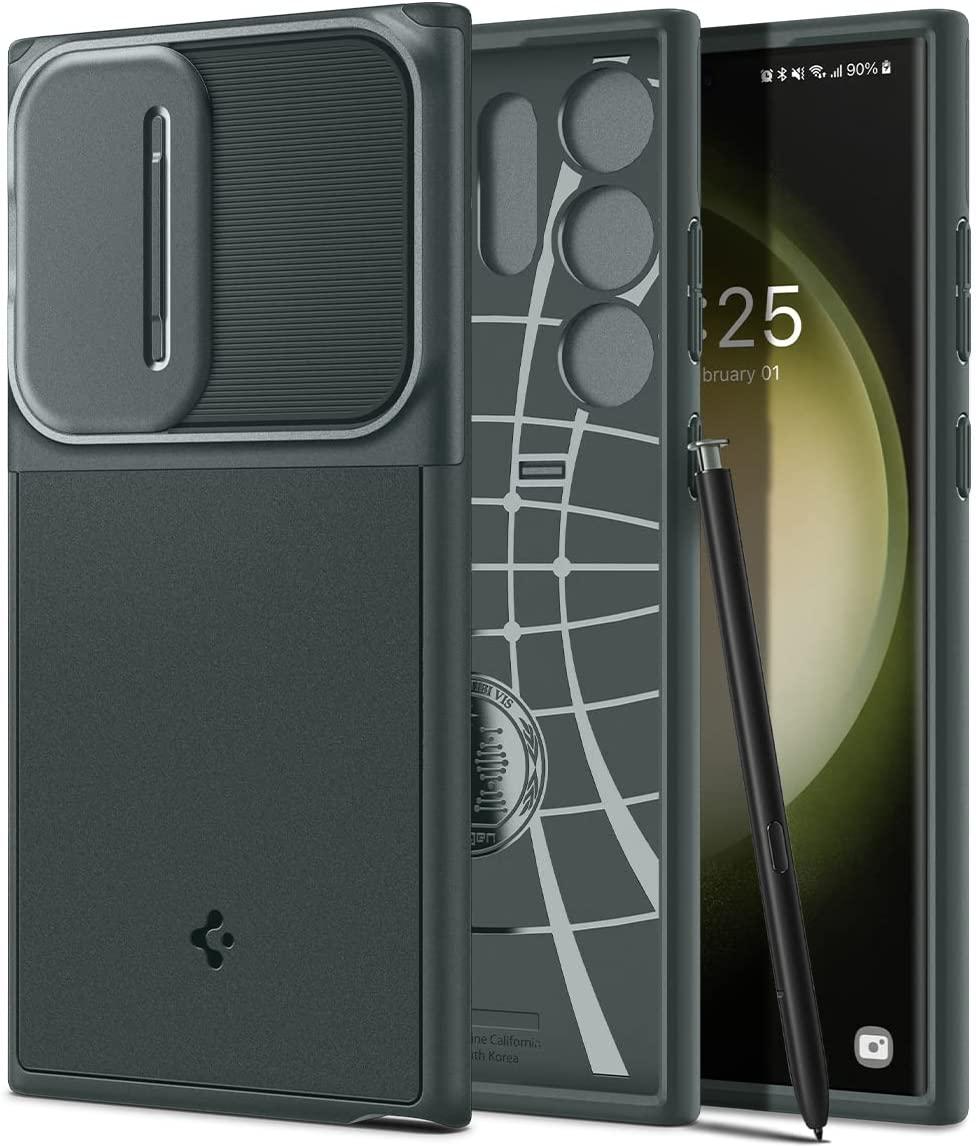 Чохол Spigen для Samsung Galaxy S23 Ultra - Optik Armor, Abyss Green (ACS06081)