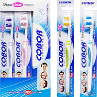 Зубні щітки "Cobor" 19см Е-923 12 шт. в уп. // (E-923(112946))