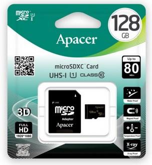 Карта пам'яті Apacer 128Gb class 10 UHS-I SpeedFlash + SD adapter