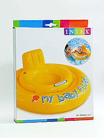 Надувний круг для немовлят Intex Baby Float 56585 — дитячий плавальний круг з отворами для ніжок, до 11 кг