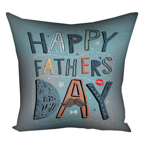 Подушка габардинова з принтом Happy father's day 50x50 см (5P_TAT003)