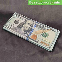 Сувенирные 100 долларов без водяных знаков / игрушечные деньги сто usd нового образца / 80шт пачка