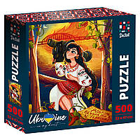 Пазлы Puzzle "Ukrainian girl with the javelin", 500 эл., в кор. 26*26*6см, ТМ Vladi Toys, Украина (DT500-07)