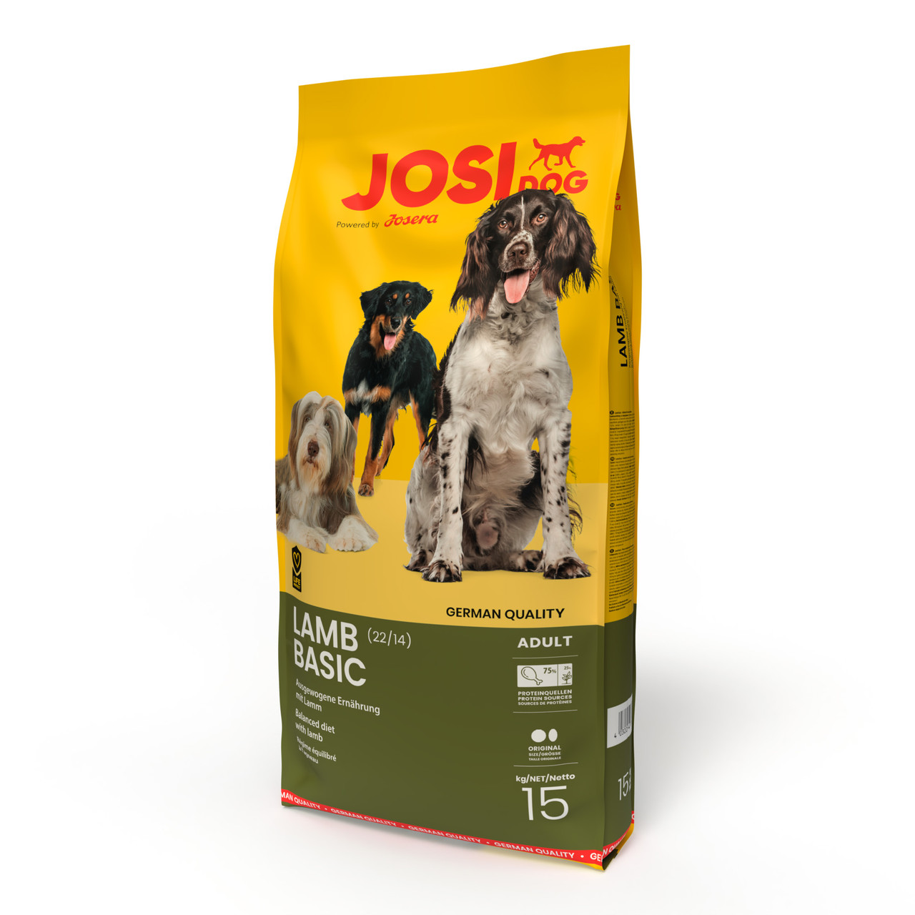 Сухий корм для дорослих собак JosiDog (ЙозіДог) by Josera Adult Lamb Basic з ягням 15 кг, фото 1