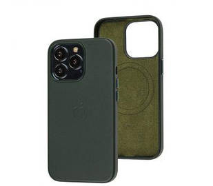 Чохол для IPhone Leather Case MagSafe Shirt Green  + Animation for iPhone