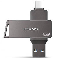 Флеш накопичувач USAMS US-ZB201 Type-C+ USB3.0 Rotatable High Speed Flash Drive 128 Gb