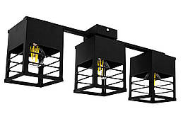 Люстра лофт MSK Electric Urban на три плафони чорна NL 2310-3 BK
