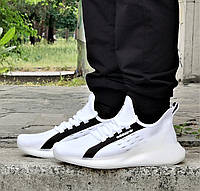 Текстильные Мужские кроссовки Adidas ZX Boost White Белые Адидас Изи Буст 41,42,43,44,45,46 размеры