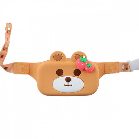 Сумка дитяча на пояс (бананка) UNCLE Bear Strawberry 14*8*4,4см Коричневий, фото 1