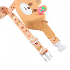 Сумка дитяча на пояс (бананка) UNCLE Bear Strawberry 14*8*4,4см Коричневий, фото 5