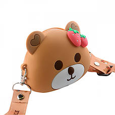 Сумка дитяча на плече UNCLE Bear Strawberry Head 10,5*12,7*4см Коричневий, фото 3