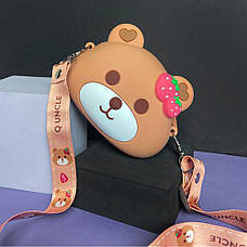 Сумка дитяча на плече UNCLE Bear Strawberry Head 10,5*12,7*4см Коричневий, фото 6